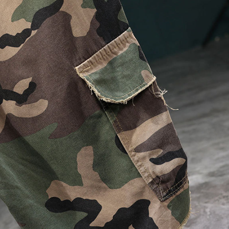 🔥 Short cargo camouflage à clous pour homme 🩳