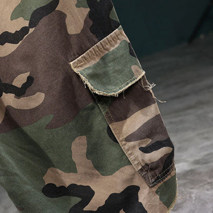 🔥 Short cargo camouflage à clous pour homme 🩳
