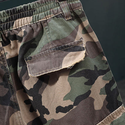 🔥 Short cargo camouflage à clous pour homme 🩳