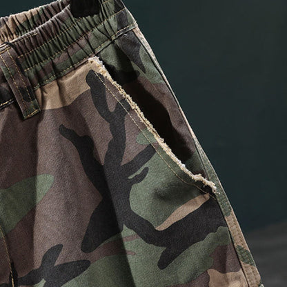🔥 Short cargo camouflage à clous pour homme 🩳