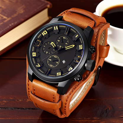 ⌚Promotion : 51 % de réduction sur les montres+ livraison gratuite 🍂 Montres à quartz pour homme, style professionnel, avec bracelet en cuir synthétique