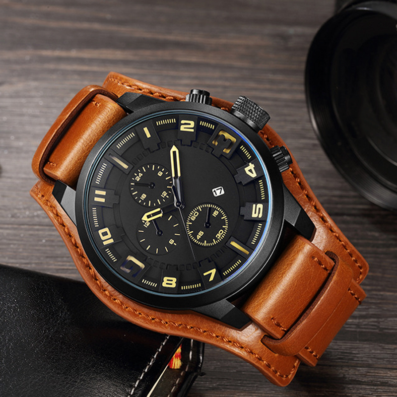 ⌚Promotion : 51 % de réduction sur les montres+ livraison gratuite 🍂 Montres à quartz pour homme, style professionnel, avec bracelet en cuir synthétique