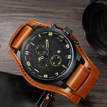 ⌚Promotion : 51 % de réduction sur les montres+ livraison gratuite 🍂 Montres à quartz pour homme, style professionnel, avec bracelet en cuir synthétique