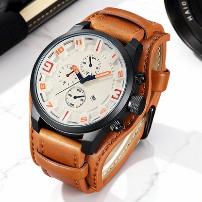 ⌚Promotion : 51 % de réduction sur les montres+ livraison gratuite 🍂 Montres à quartz pour homme, style professionnel, avec bracelet en cuir synthétique