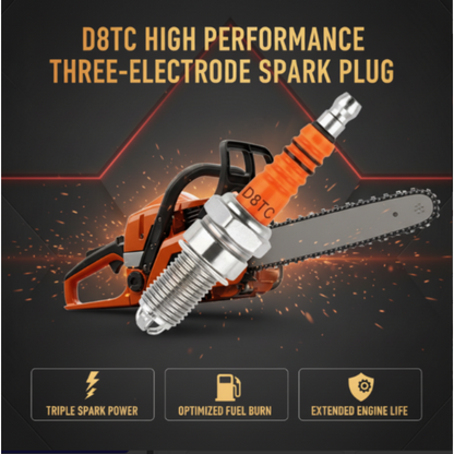 ⏰📢 Promotion : plus vous achetez, plus vous recevez de cadeaux🔥 Bougie d'Allumage D8TC Haute Performance à Trois Électrodes