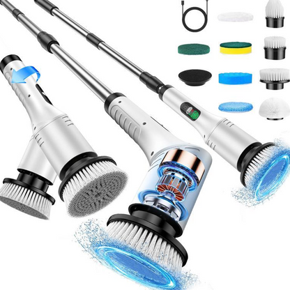⛲ 50 % de réduction + livraison gratuite 🔥 Brosse de nettoyage rotative électrique améliorée avec écran LED