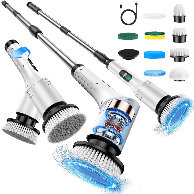 ⛲ 50 % de réduction + livraison gratuite 🔥 Brosse de nettoyage rotative électrique améliorée avec écran LED