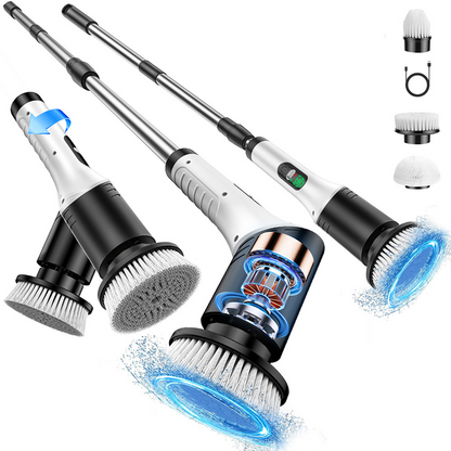 ⛲ 50 % de réduction + livraison gratuite 🔥 Brosse de nettoyage rotative électrique améliorée avec écran LED