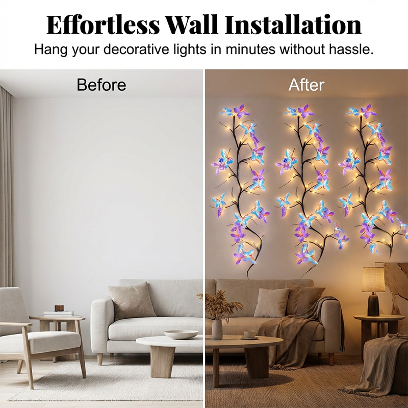 🌺🌸 52 % de réduction 🌸🌺Luminaires LED « Romantic Butterfly Vine »