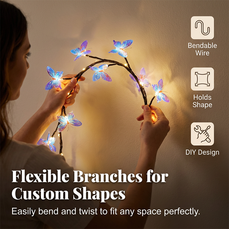 🌺🌸 52 % de réduction 🌸🌺Luminaires LED « Romantic Butterfly Vine »