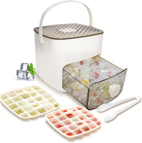🧊 Promotion :50 % de réduction sur un article + encore plus d'avantages sur deux articles🔥🧊 Machine à Glaçons Portable avec Couvercle et Boîte de Rangement