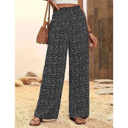 ⏳Spécial à durée limitée: 50 % de réduction ⏰Pantalon large à taille haute et smocks pour femme👖