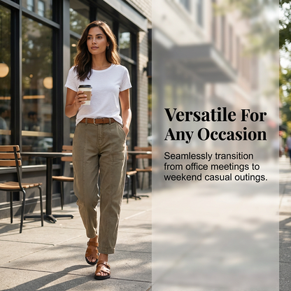 💐Pantalon Utilitaire Fuselé Femme ✅ Taille Haute & Coupe Flatteuse | Pratique et Élégant 👖 -50% AUJOURD’HUI 🔥