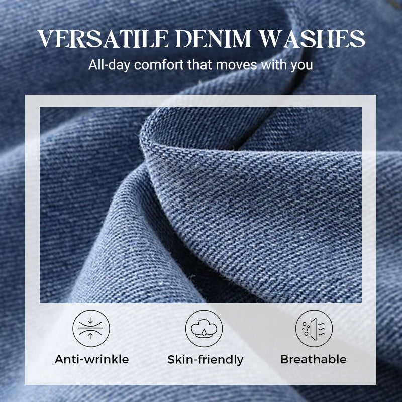 👖✨50 % de réduction +  livraison gratuite 🌸Jean droit taille haute brodé d'un nœud