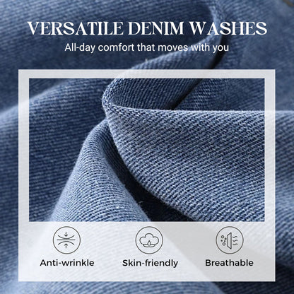 👖✨50 % de réduction +  livraison gratuite 🌸Jean droit taille haute brodé d'un nœud