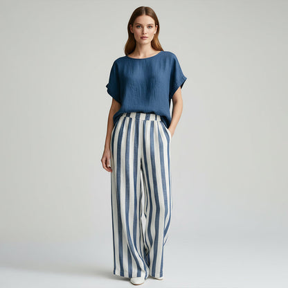⏳Spécial à durée limitée：✨50 % de réduction + livraison gratuite🔥⏰Ensemble deux pièces chic de style bohème pour femme👚👖