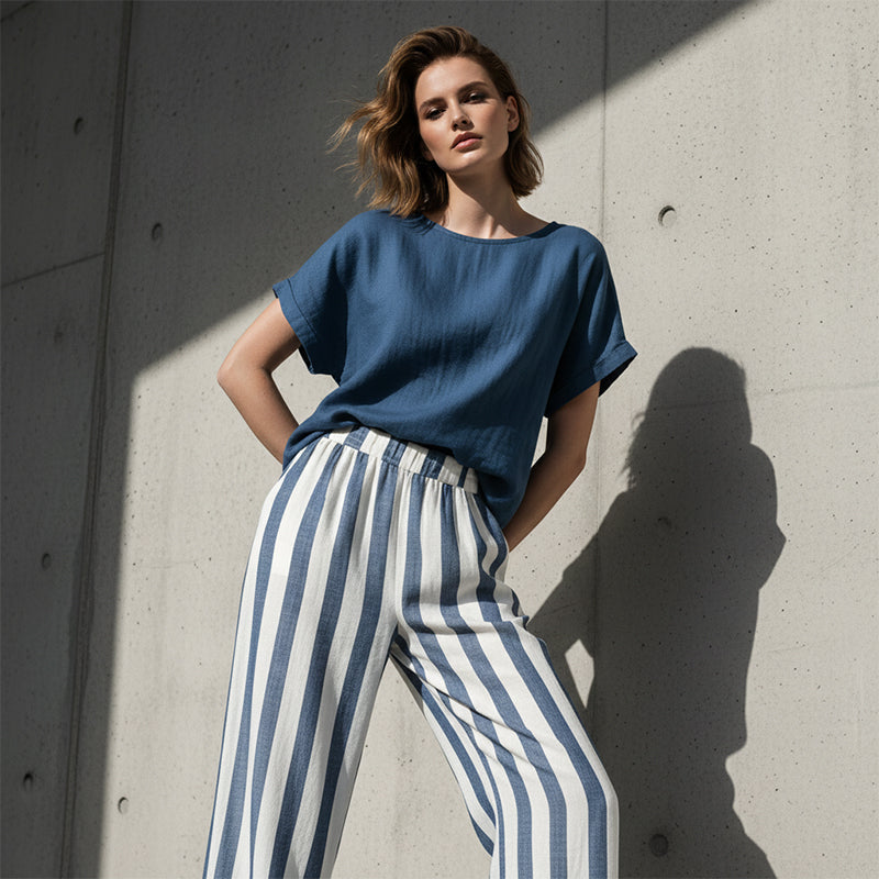 ⏳Spécial à durée limitée：✨50 % de réduction + livraison gratuite🔥⏰Ensemble deux pièces chic de style bohème pour femme👚👖