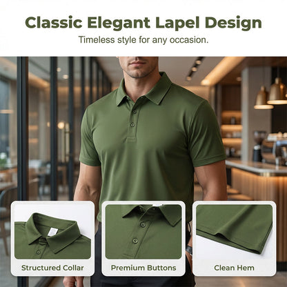 ✨🧊Offre promotionnelle : 50 % de réduction 🧊👕T-shirt à col respirant d’été pour homme