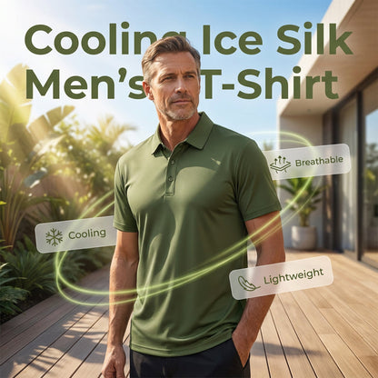 ✨🧊Offre promotionnelle : 50 % de réduction 🧊👕T-shirt à col respirant d’été pour homme