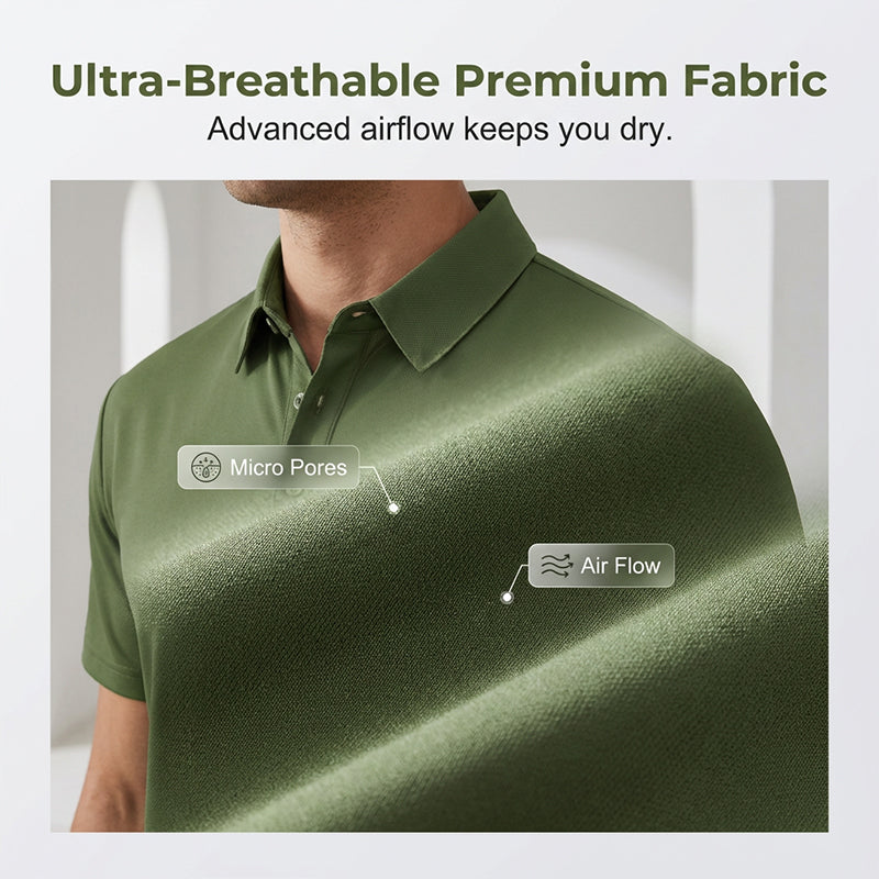 ✨🧊Offre promotionnelle : 50 % de réduction 🧊👕T-shirt à col respirant d’été pour homme