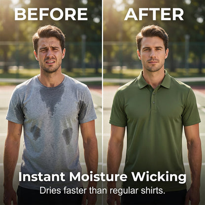✨🧊Offre promotionnelle : 50 % de réduction 🧊👕T-shirt à col respirant d’été pour homme