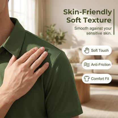 ✨🧊Offre promotionnelle : 50 % de réduction 🧊👕T-shirt à col respirant d’été pour homme