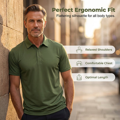 ✨🧊Offre promotionnelle : 50 % de réduction 🧊👕T-shirt à col respirant d’été pour homme