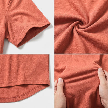👕 Promotion sur les t-shirts à manches courtes : 56 % de réduction 🔥T-shirt Henley à manches courtes pour homme