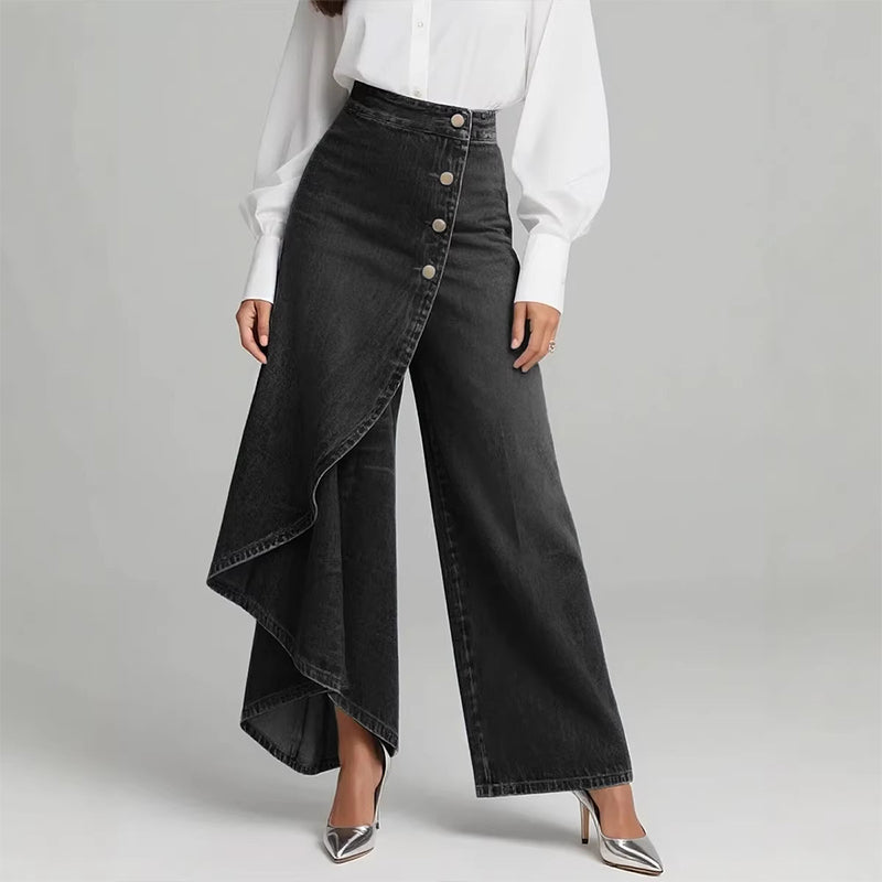 💐52 % de réduction + livraison gratuite 🔥 Pantalon-jupe en jean confortable – Liberté de mouvement comme un short, style d’une jupe 🚶‍♀️💨【Prix Exceptionnel】