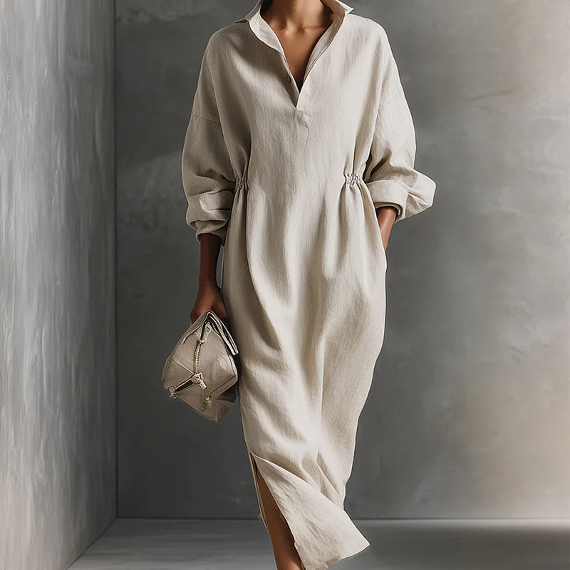 👗50 % de réduction + livraison gratuite🔥 Robe élégante pour femme avec cordon de serrage à la taille