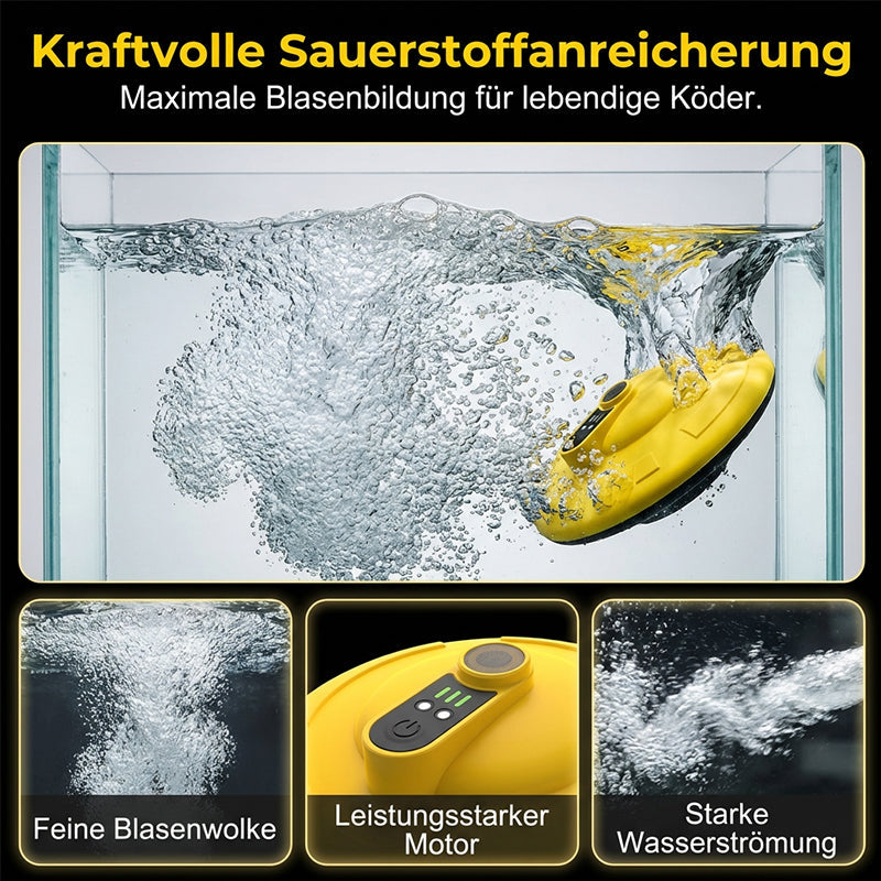 🐟 50 % de réduction + livraison gratuite 💨 Pompe d'aération portable pour seau à appâts – flottante, rechargeable, puissante et silencieuse, idéale pour les pêcheurs en déplacement 🔋⚡ Gardez vos appâts frais – sans fil, sans stress.