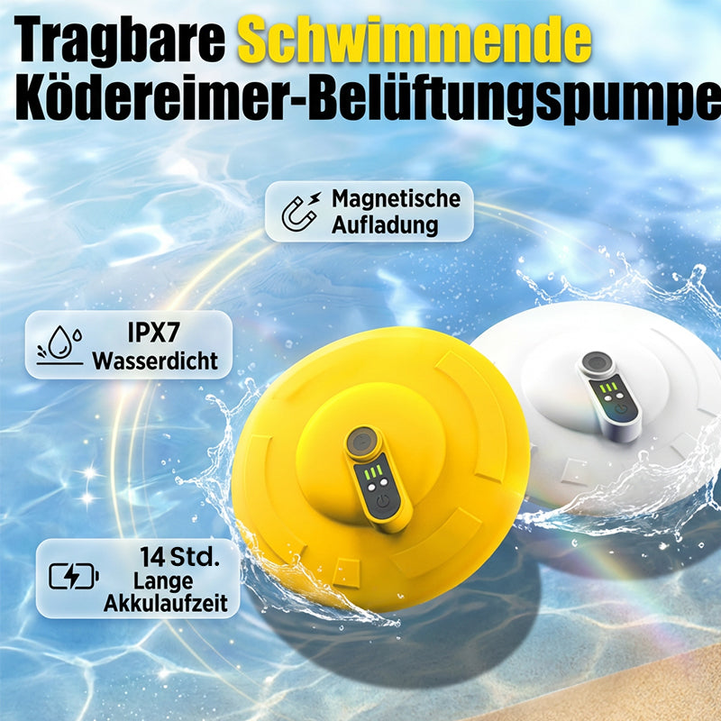 🐟 50 % de réduction + livraison gratuite 💨 Pompe d'aération portable pour seau à appâts – flottante, rechargeable, puissante et silencieuse, idéale pour les pêcheurs en déplacement 🔋⚡ Gardez vos appâts frais – sans fil, sans stress.