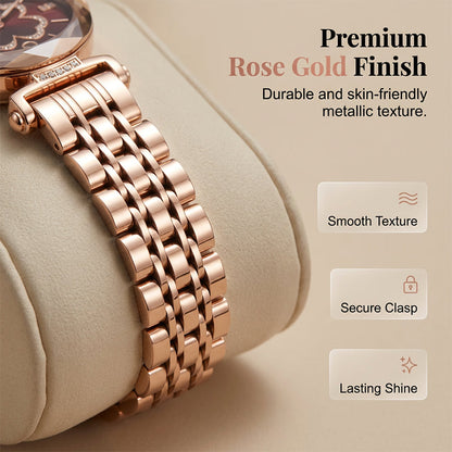 ⌚✨50 % de réduction + livraison gratuite🔥 Montre à quartz élégante pour femme avec motif trèfle à quatre feuilles