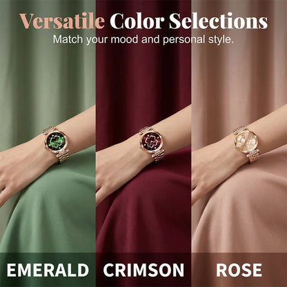 ⌚✨50 % de réduction + livraison gratuite🔥 Montre à quartz élégante pour femme avec motif trèfle à quatre feuilles