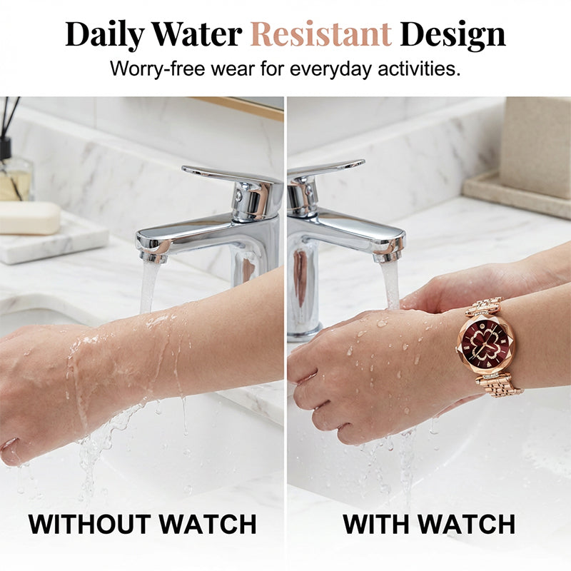 ⌚✨50 % de réduction + livraison gratuite🔥 Montre à quartz élégante pour femme avec motif trèfle à quatre feuilles