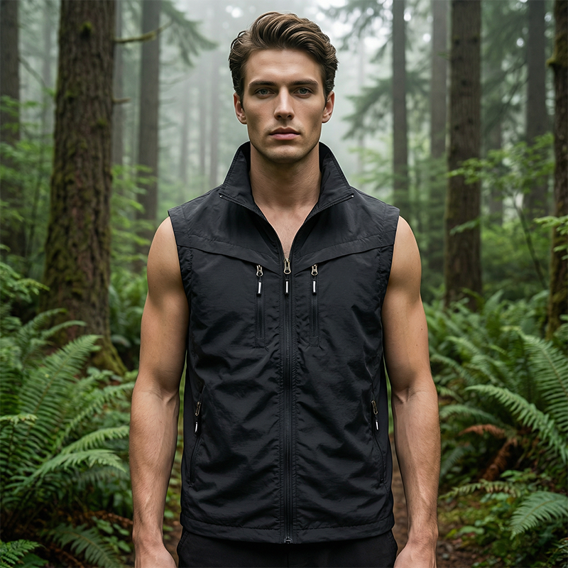 🎽 PROMO LIMITÉE 60% DE RÉDUCTION ! ✨ Gilet Utilitaire Homme – Multi-Poches, Polyester Léger & Sans Manches 🌲