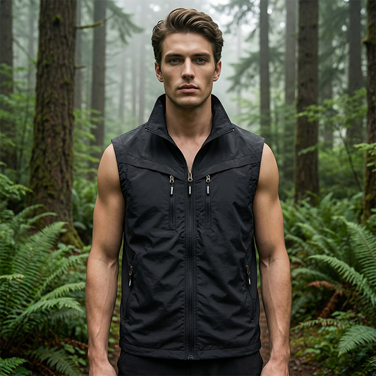 🎽 PROMO LIMITÉE 60% DE RÉDUCTION ! ✨ Gilet Utilitaire Homme – Multi-Poches, Polyester Léger & Sans Manches 🌲