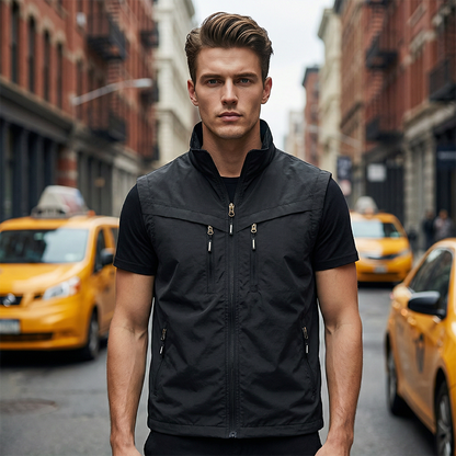 🎽 PROMO LIMITÉE 60% DE RÉDUCTION ! ✨ Gilet Utilitaire Homme – Multi-Poches, Polyester Léger & Sans Manches 🌲