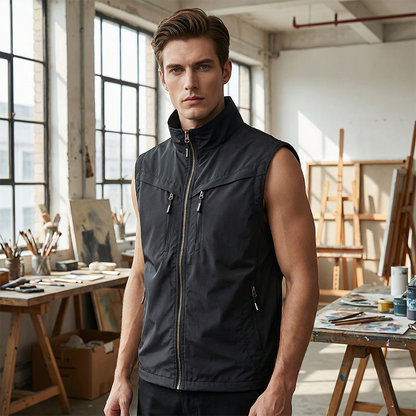 🎽 PROMO LIMITÉE 60% DE RÉDUCTION ! ✨ Gilet Utilitaire Homme – Multi-Poches, Polyester Léger & Sans Manches 🌲