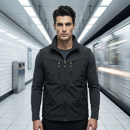 🎽 PROMO LIMITÉE 60% DE RÉDUCTION ! ✨ Gilet Utilitaire Homme – Multi-Poches, Polyester Léger & Sans Manches 🌲