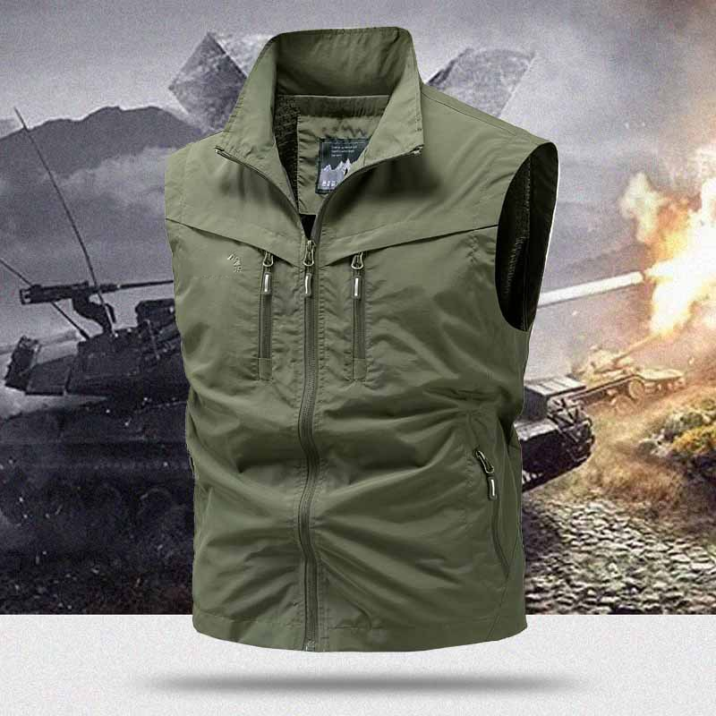 🎽 PROMO LIMITÉE 60% DE RÉDUCTION ! ✨ Gilet Utilitaire Homme – Multi-Poches, Polyester Léger & Sans Manches 🌲