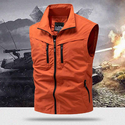 🎽 PROMO LIMITÉE 60% DE RÉDUCTION ! ✨ Gilet Utilitaire Homme – Multi-Poches, Polyester Léger & Sans Manches 🌲