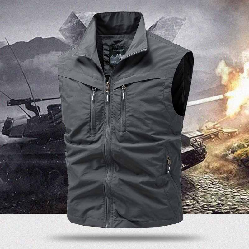 🎽 PROMO LIMITÉE 60% DE RÉDUCTION ! ✨ Gilet Utilitaire Homme – Multi-Poches, Polyester Léger & Sans Manches 🌲