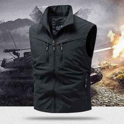 🎽 PROMO LIMITÉE 60% DE RÉDUCTION ! ✨ Gilet Utilitaire Homme – Multi-Poches, Polyester Léger & Sans Manches 🌲