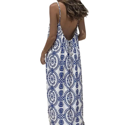 ✨👗52 % de réduction 🎀Robe longue d'été à bretelles fines et dos nu pour femme🍂