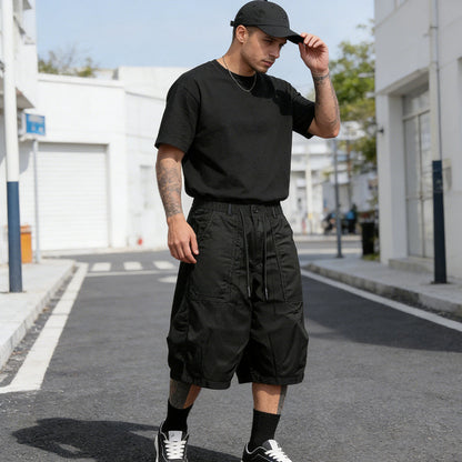 ✨🩳50% de réduction🔥Pantalons capri décontractés à cordon de serrage pour homme, tailles fortes