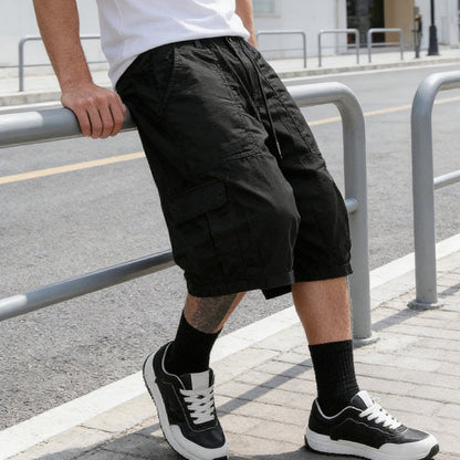 ✨🩳50% de réduction🔥Pantalons capri décontractés à cordon de serrage pour homme, tailles fortes