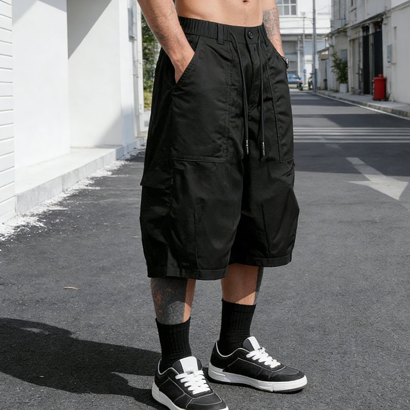 ✨🩳50% de réduction🔥Pantalons capri décontractés à cordon de serrage pour homme, tailles fortes