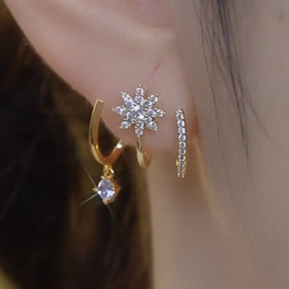 💎🔥 Offre promotionnelle : 56% de réduction⏰ Boucles d'oreilles griffes scintillantes pour femme