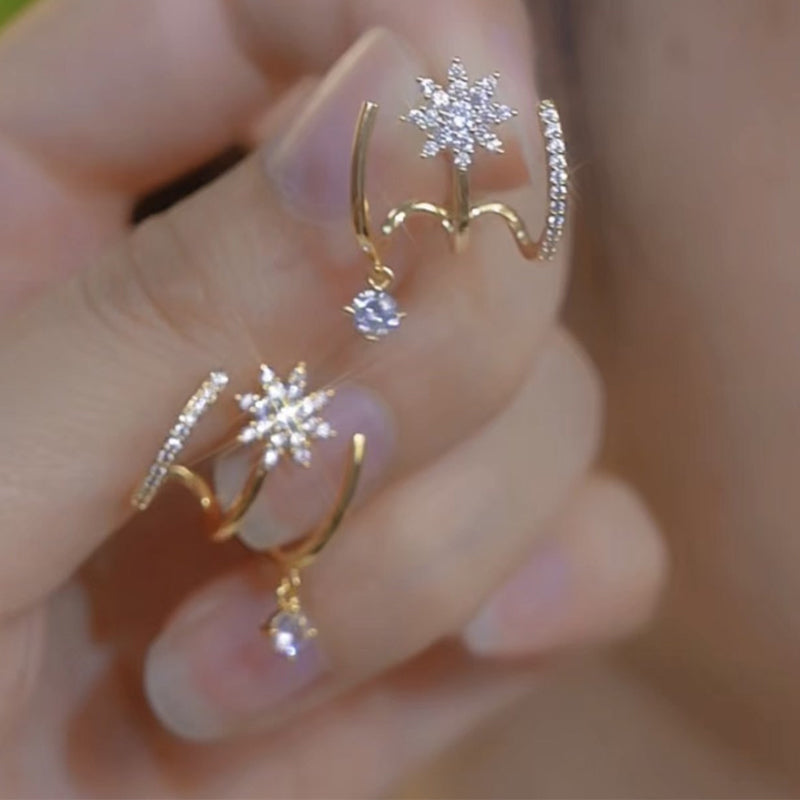 💎🔥 Offre promotionnelle : 56% de réduction⏰ Boucles d'oreilles griffes scintillantes pour femme